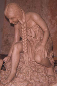 clay stage work in progress sculpture by Dan Skinner