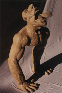 sculpture by Dan Skinner stone and metal sculptor